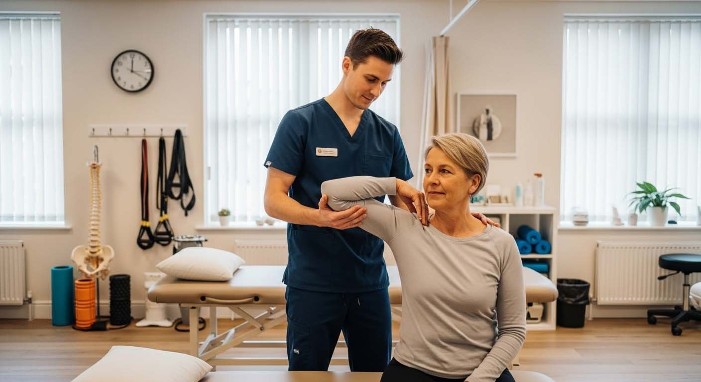Clean modern physiotherapy clinic interior