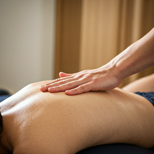 Hands on manual therapy back massage