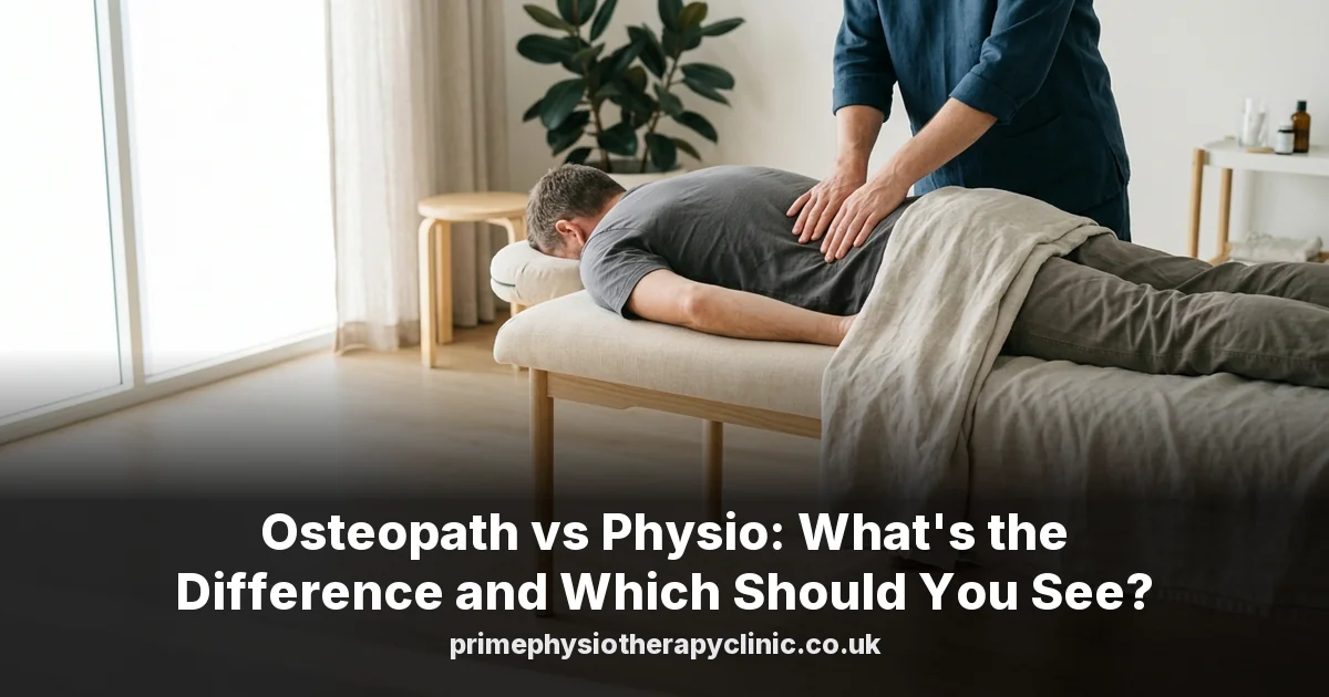 Practitioner's hands gently assessing the back of a person lying face down on a treatment couch